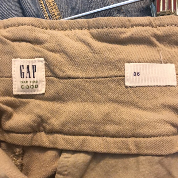 Gap for Good Paper Bag High Waist Stretch Tan Pant with matching Belt SZ 6 - Picture 6 of 6
